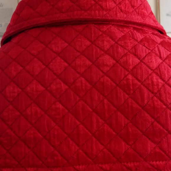 Laura Ashley Textured Button Up Jacket in Red Size XL - Picture 8 of 10